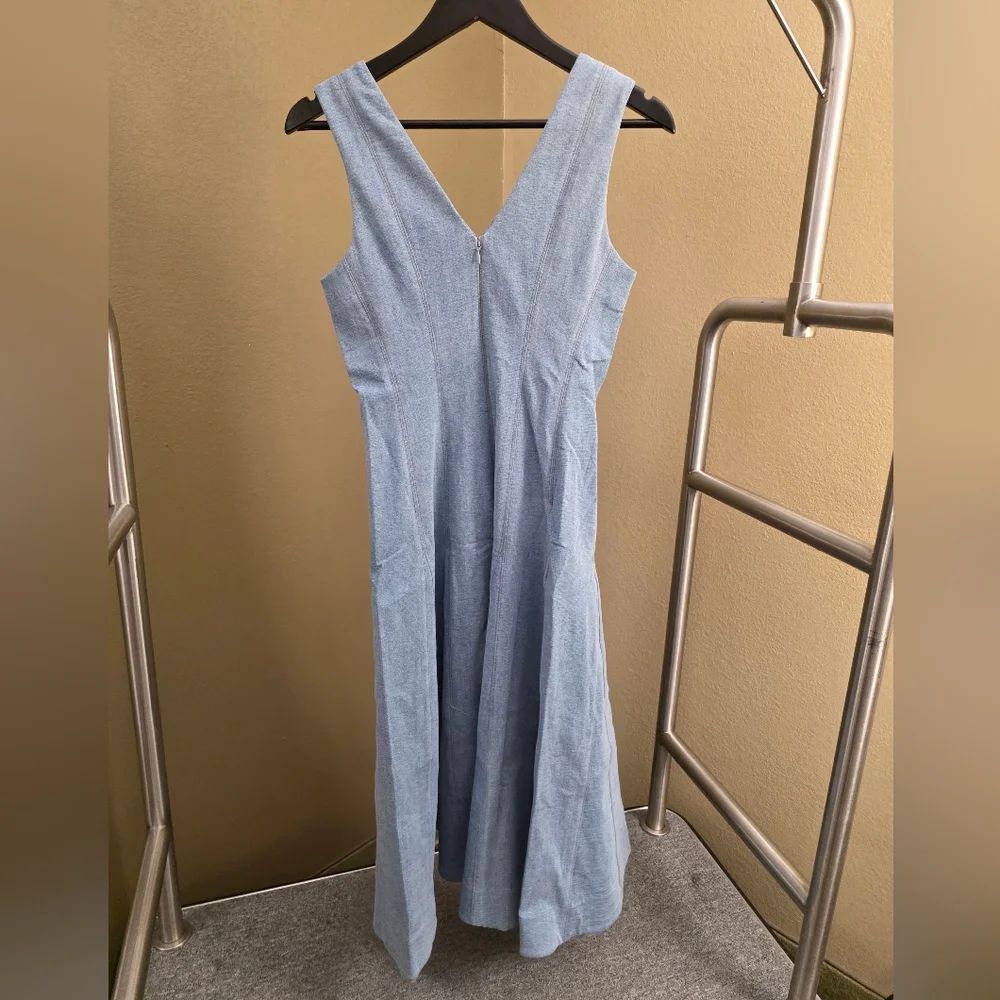 Big Sale! Veronica Beard Lou Pleated Midi Dress - Picture 8 of 12